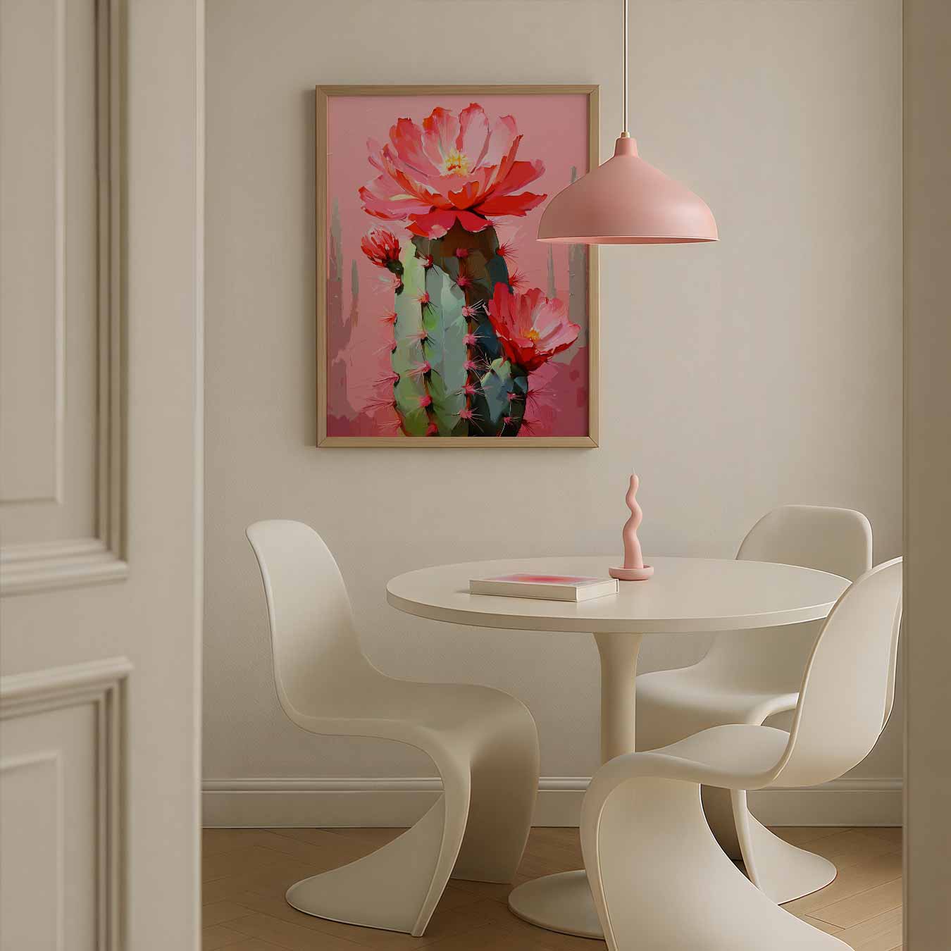 Bloeiende Cactus Kunstposter-WallArtistic