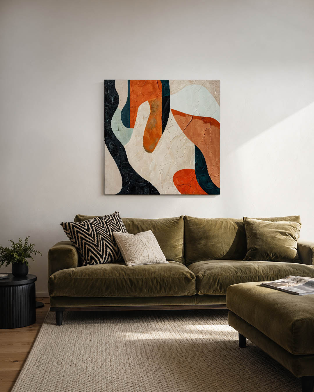 Organische vormen compositie Kunstwerk