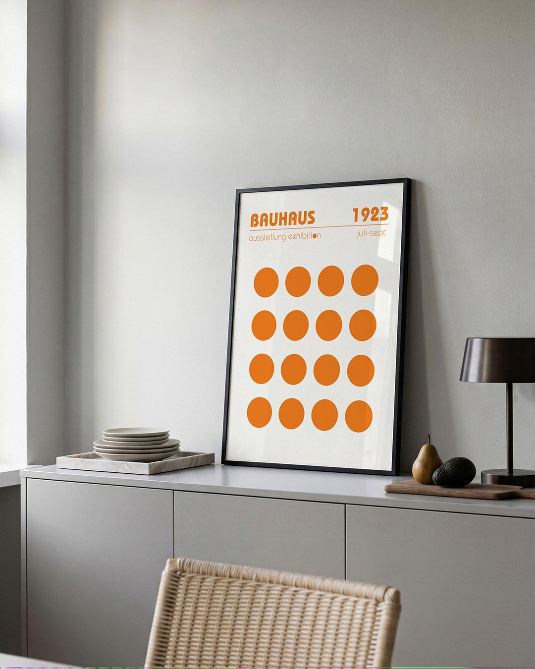 Cirkelritme oranje Poster