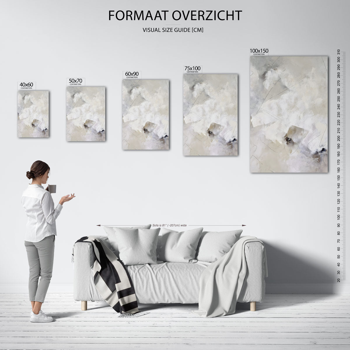 Lichte vormen compositie Kunstwerk