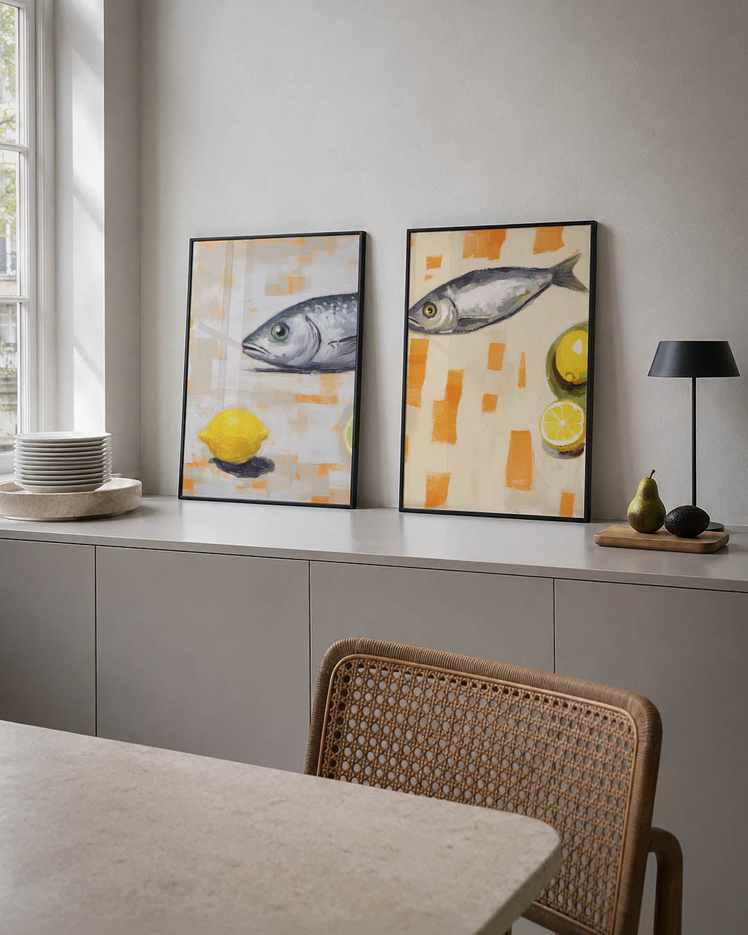 Vorm en citrus Posterset