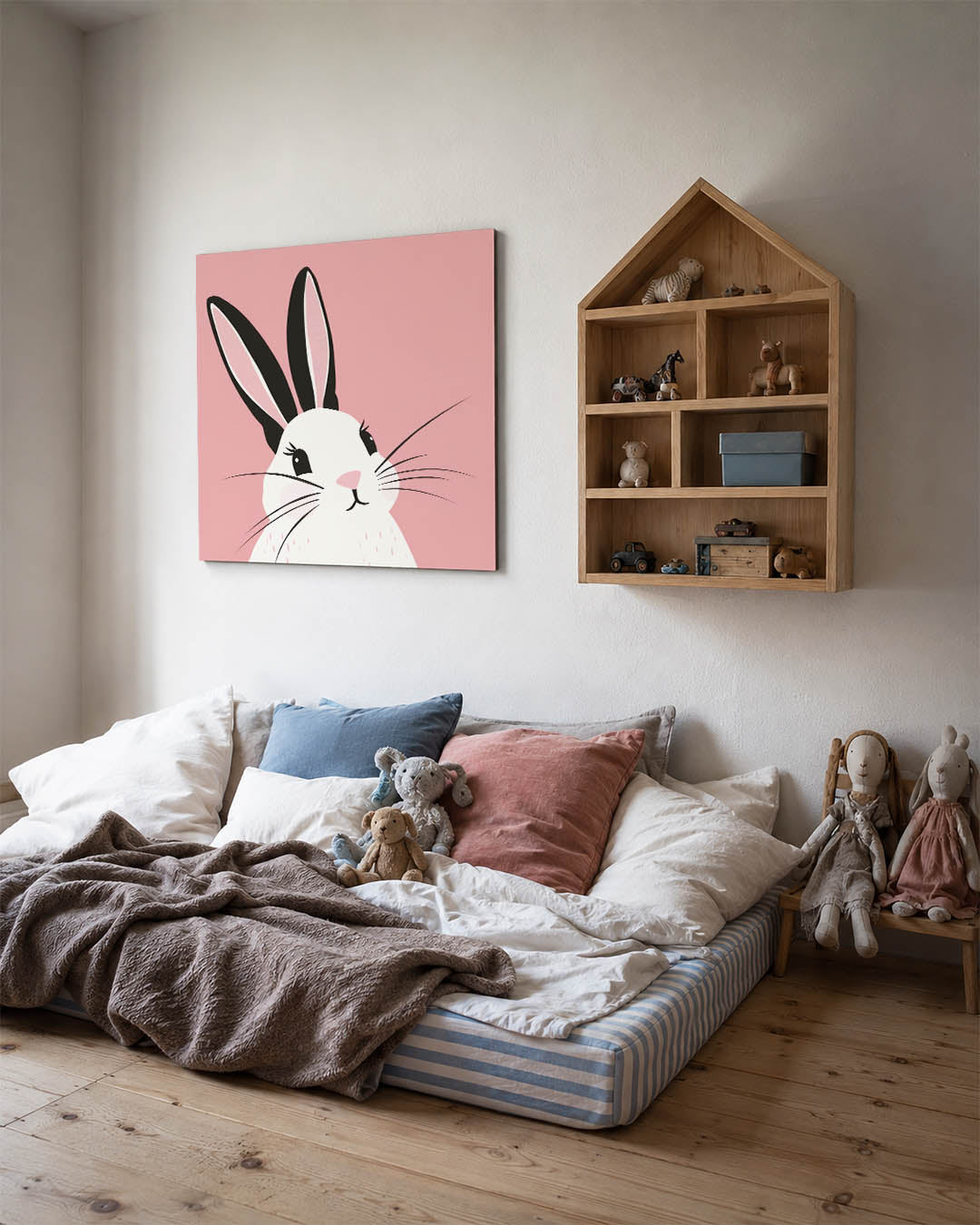 Vrolijk konijn portret Kunstwerk