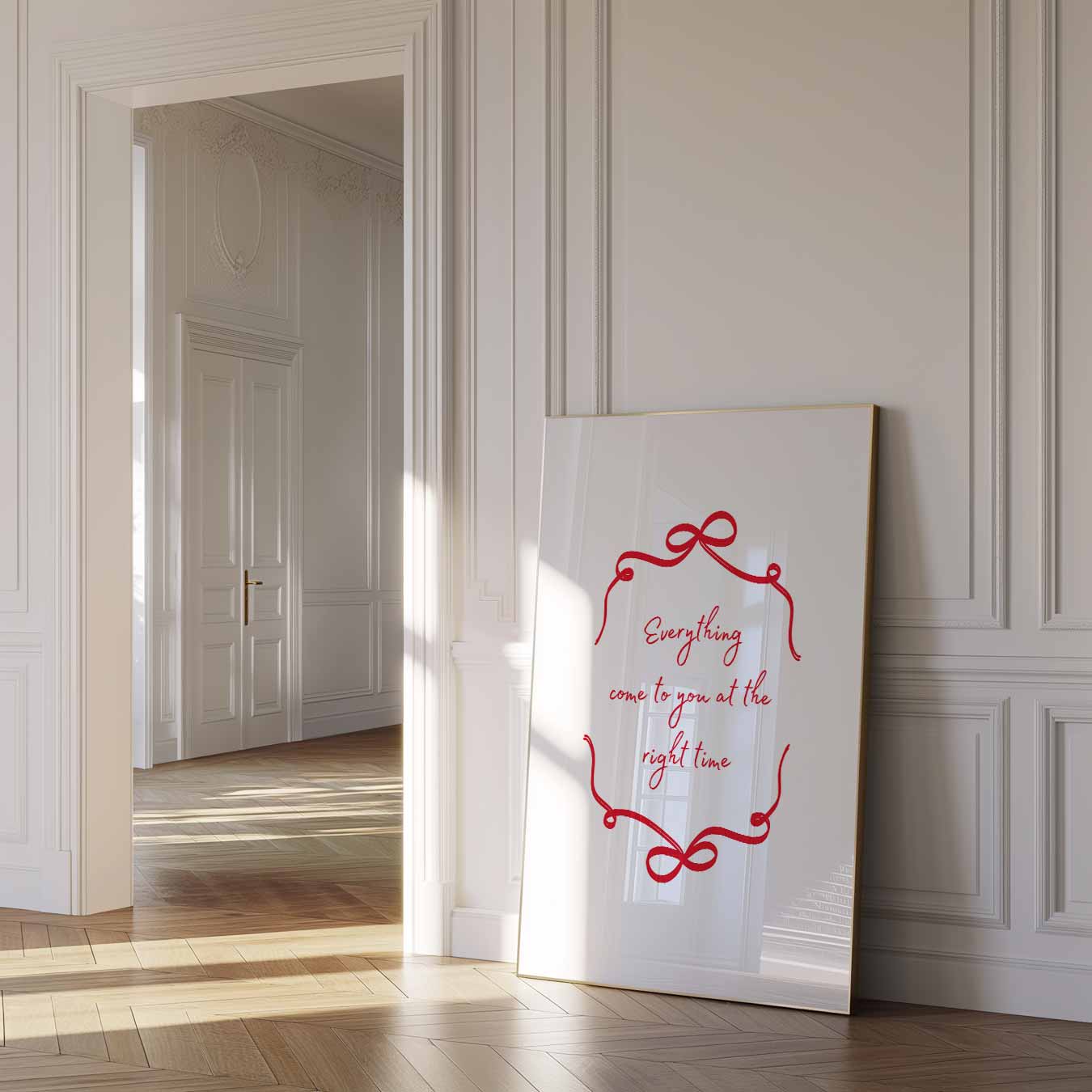 Inspirerende Wacht-Op-Het-Juiste-Moment Poster-WallArtistic
