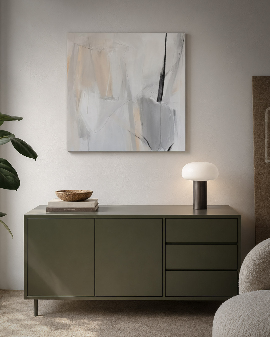 Zachte lijnen compositie Kunstwerk