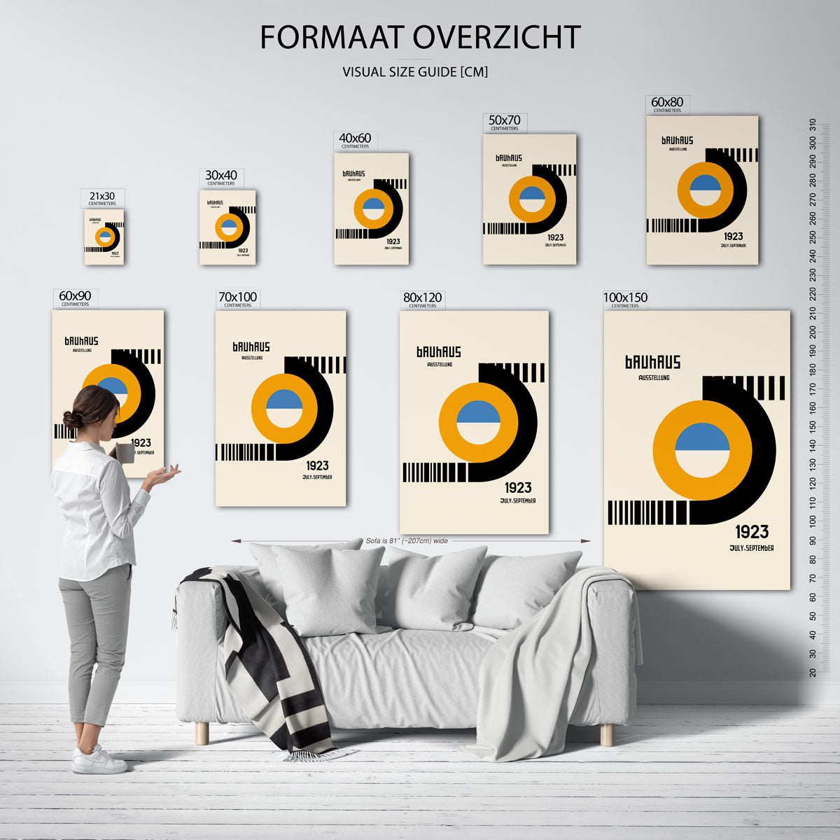 Cirkel en lijnen Poster