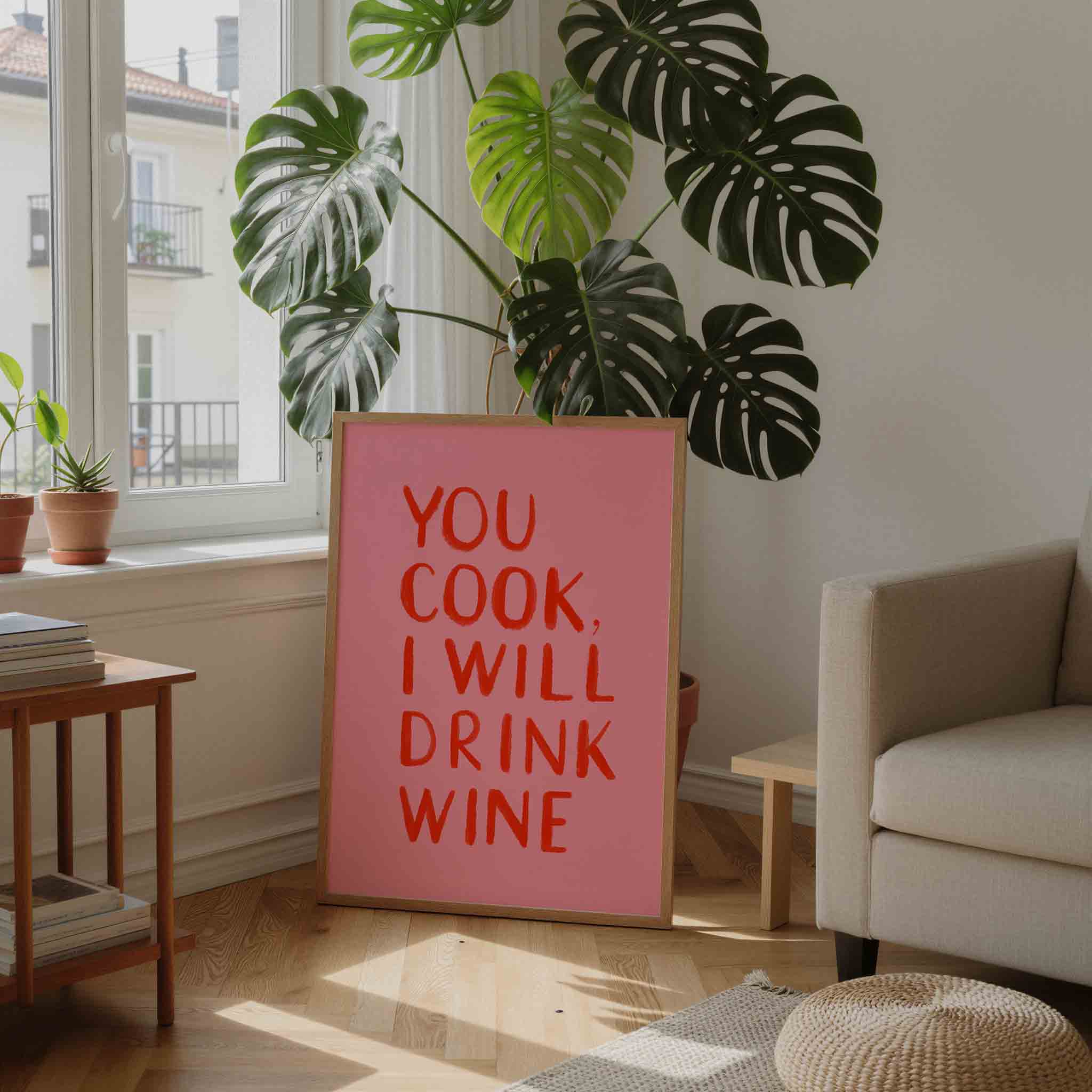 You cook i drink wine Poster