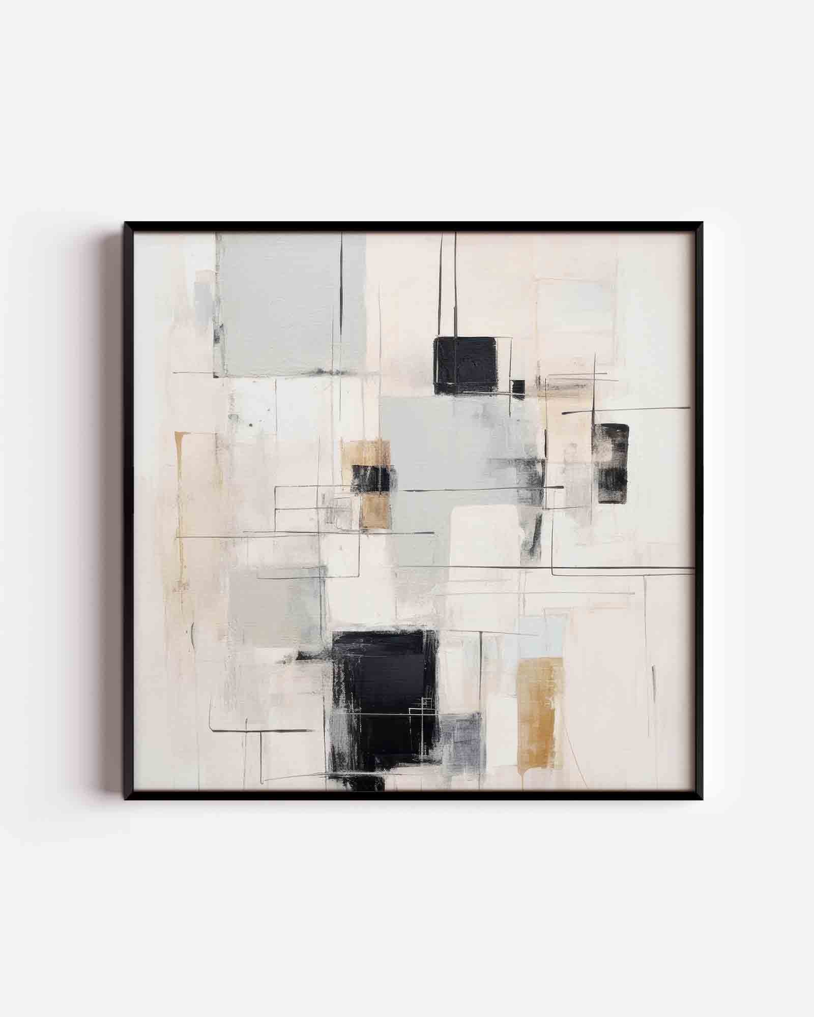 Abstracte lijnen en vlakken Poster