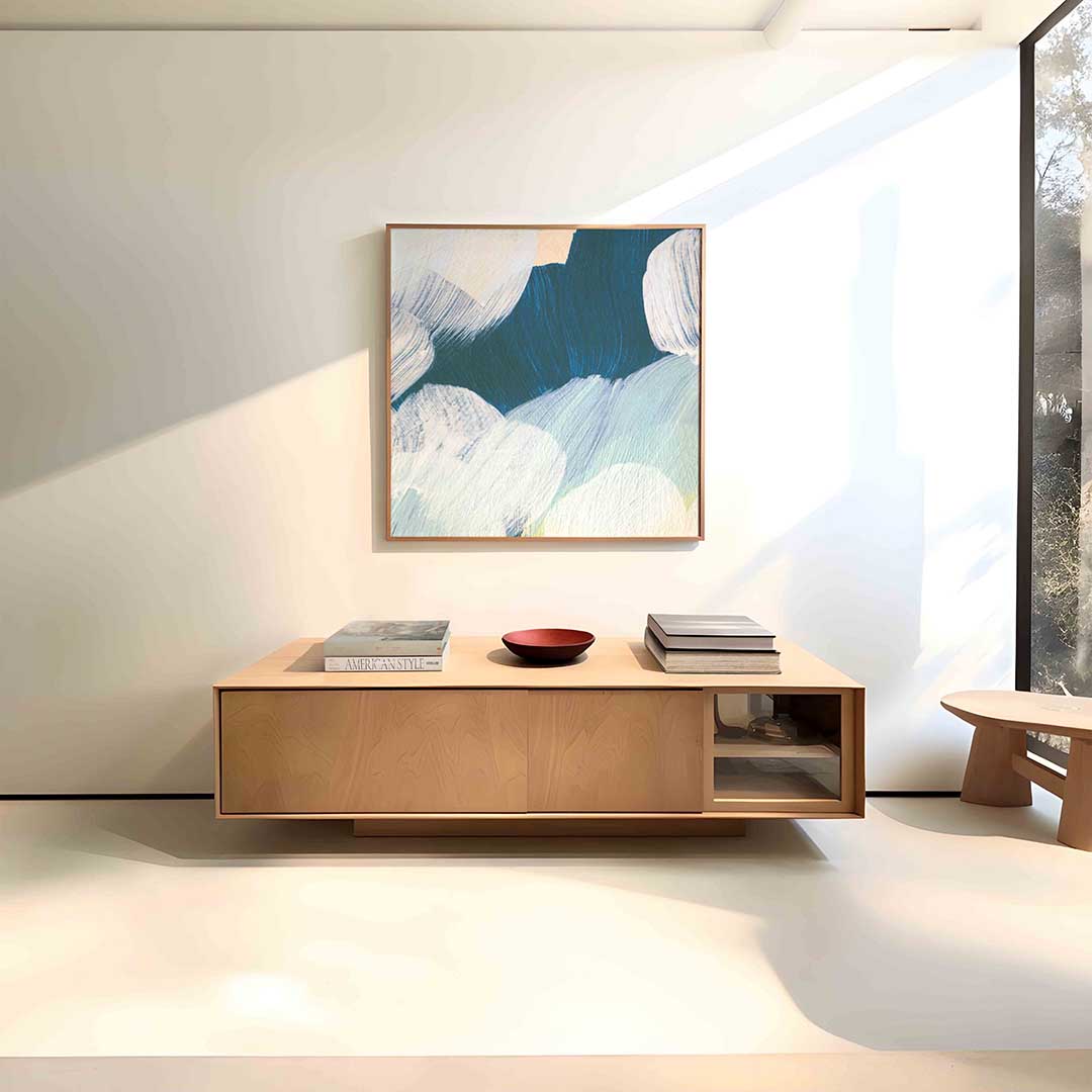 Abstracte penseelstreken Poster