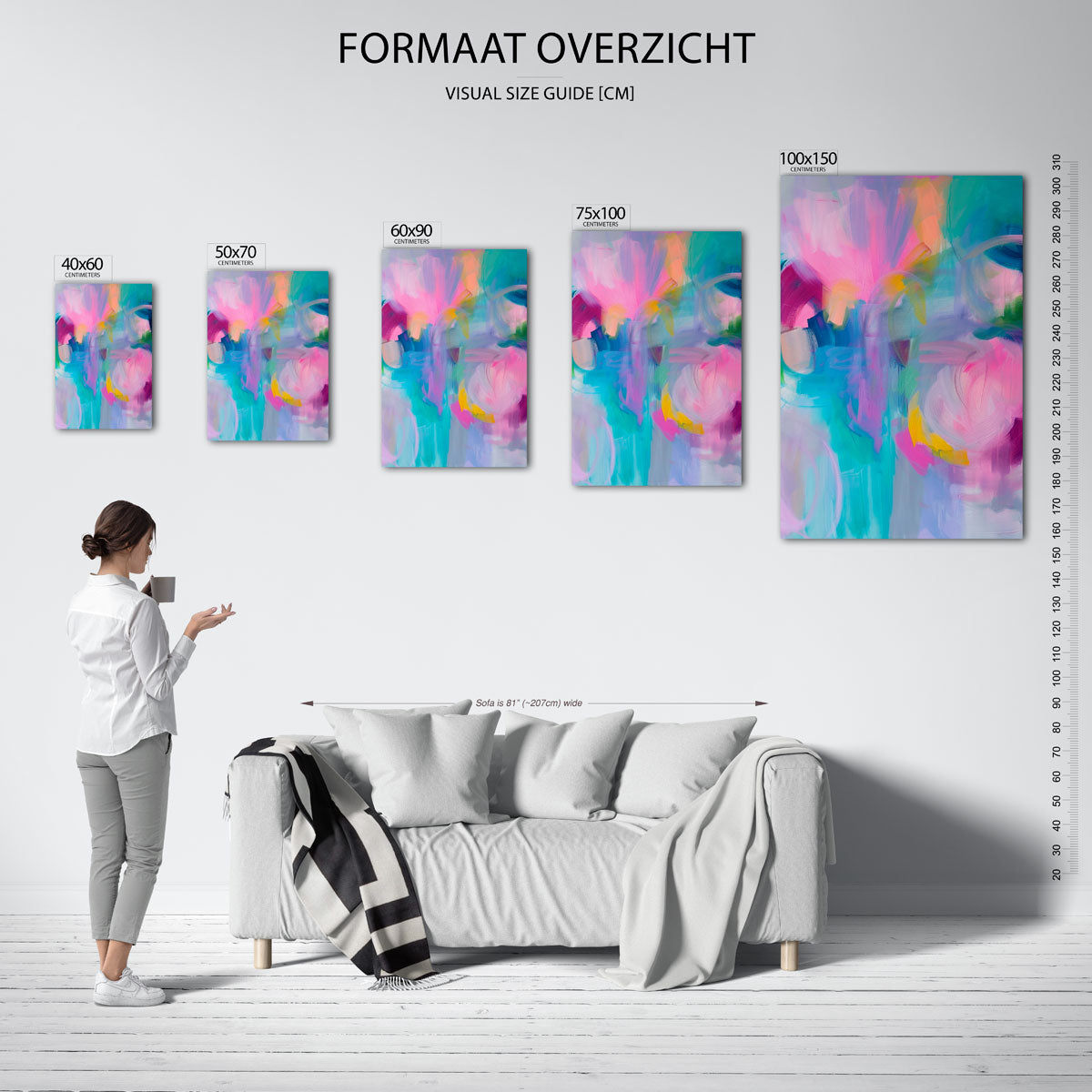 Kleurrijke vormen Kunstwerk