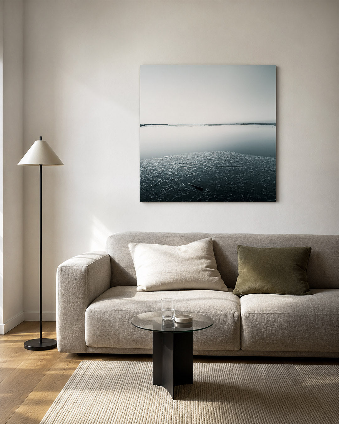 Rustige waterlandschap Kunstwerk