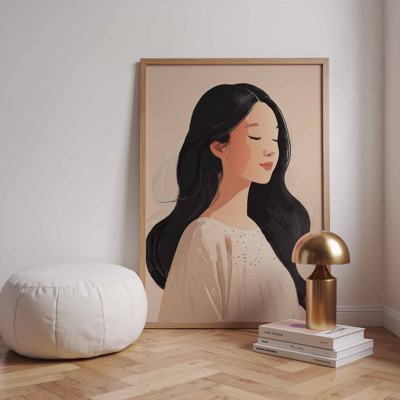 Serene Elegantie Vrouwenportret Poster-WallArtistic