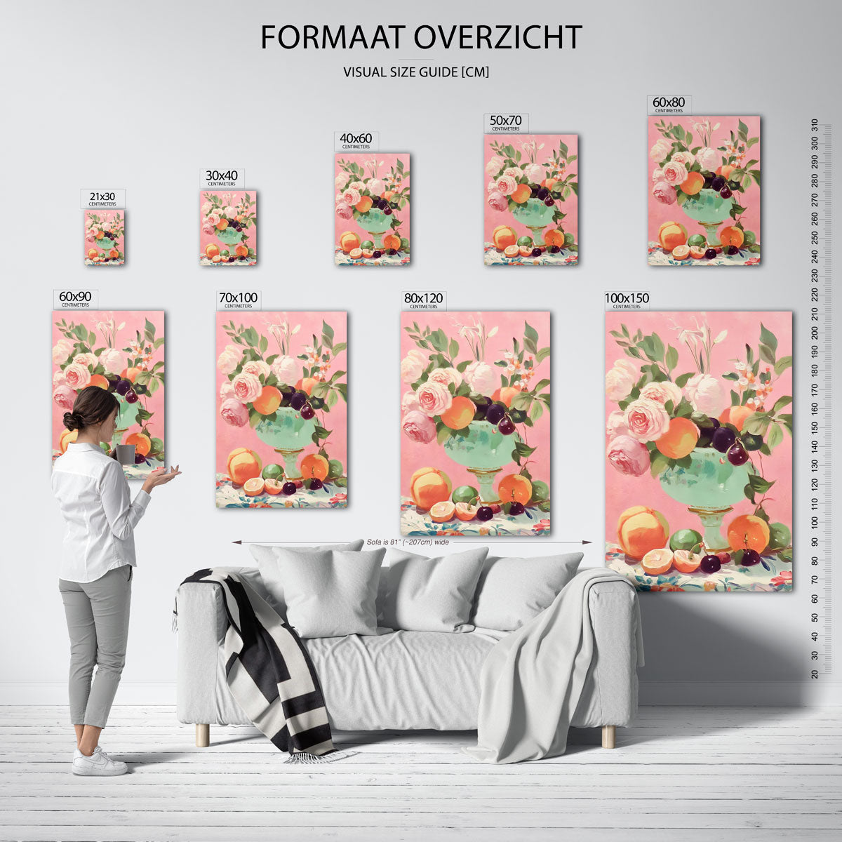 Bloemen en fruit Poster