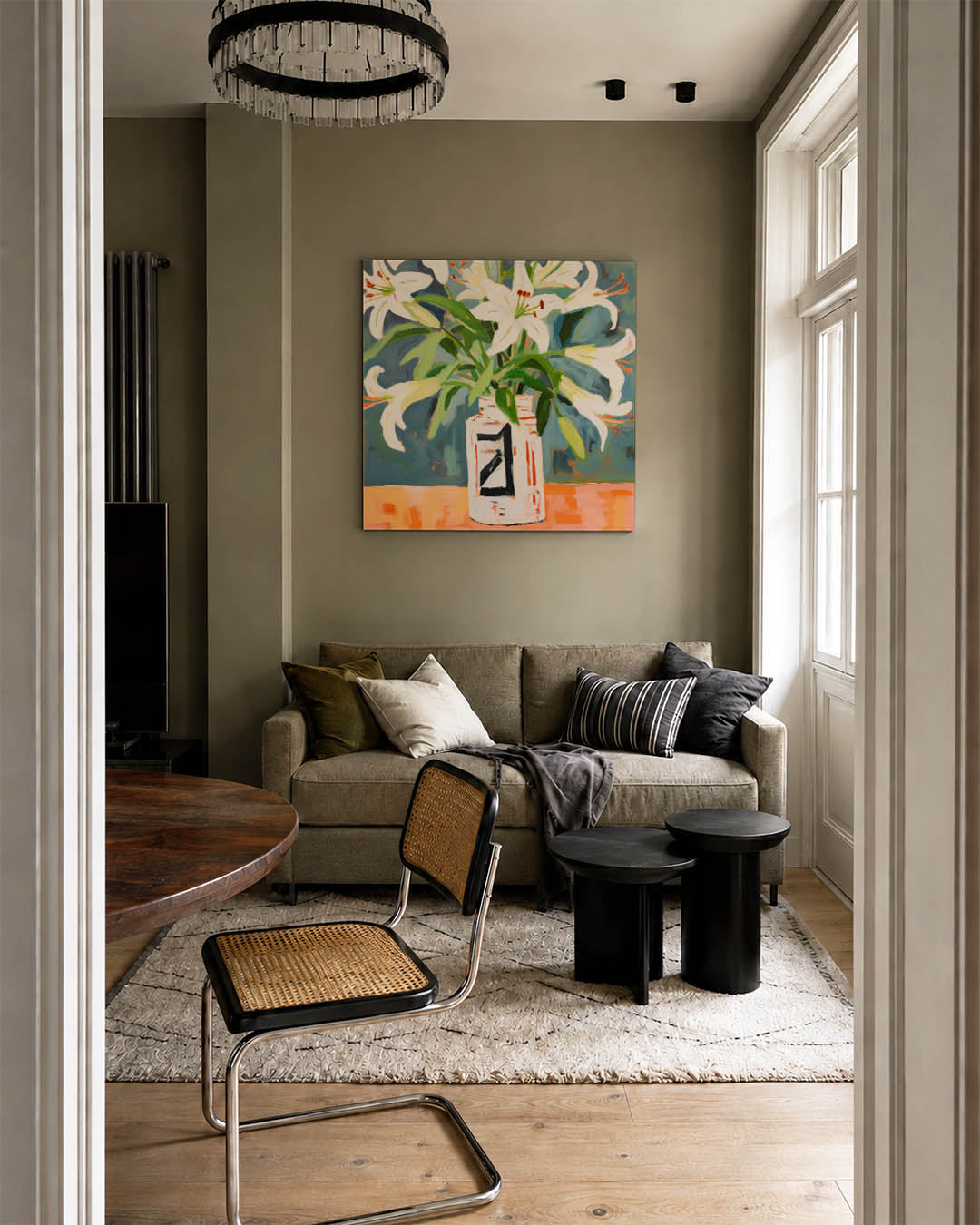 Bloemrijke compositie Kunstwerk