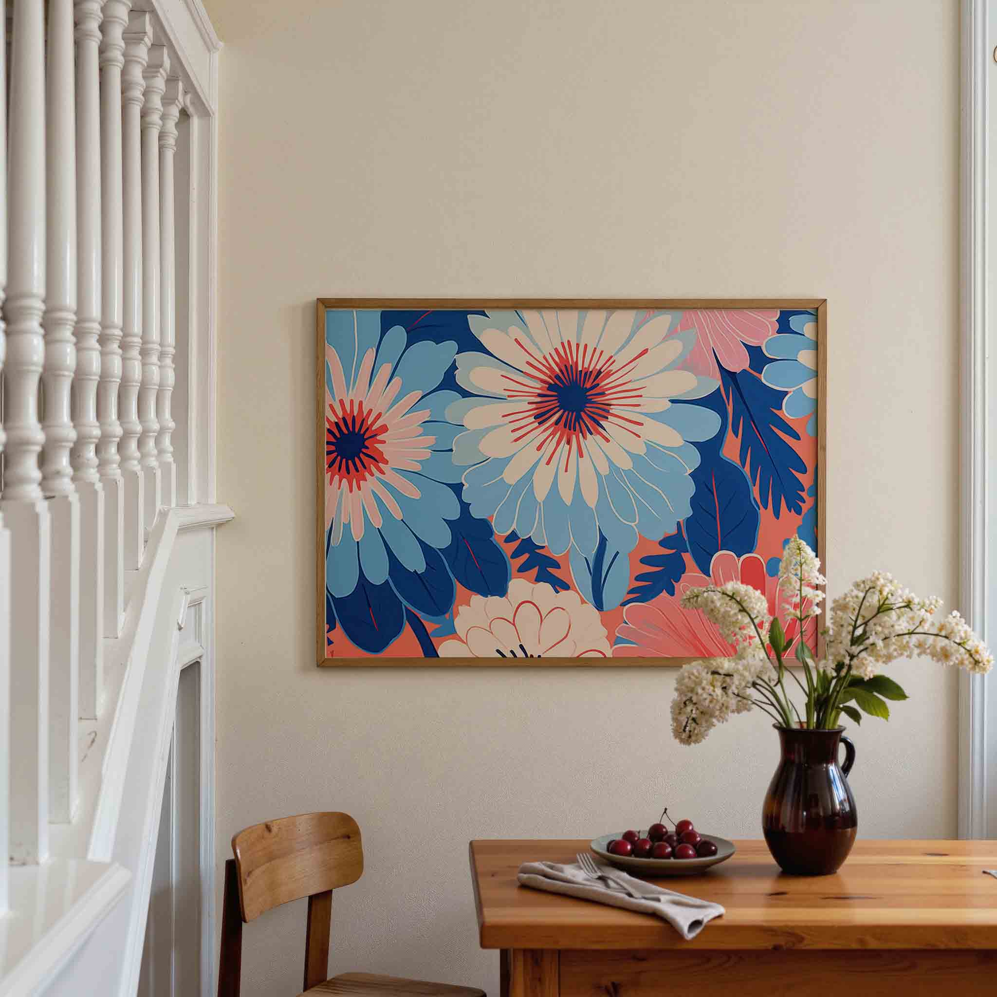 Bloemen en bladeren Poster