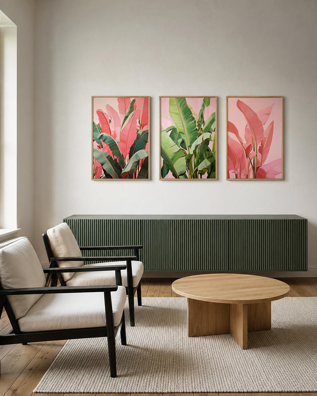 Bladpatroon en kleur Posterset