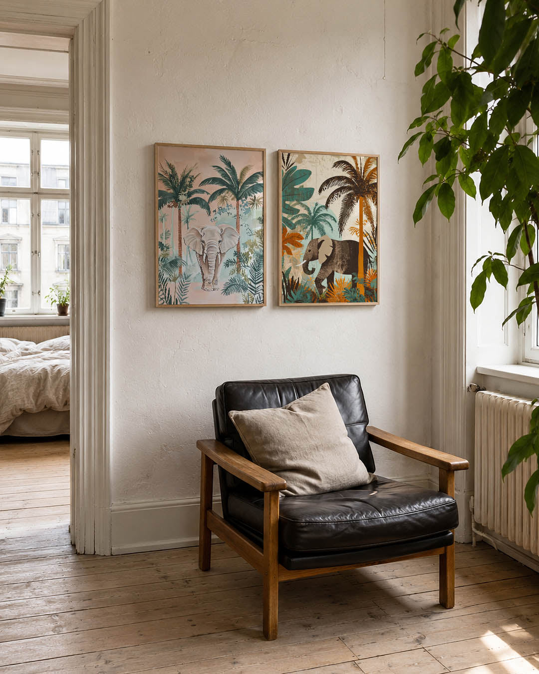 Jungle en olifant Posterset