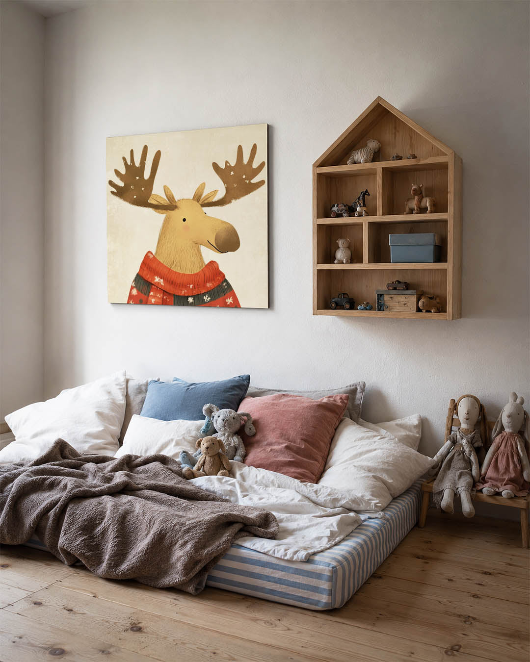 Vrolijke eland illustratie Kunstwerk