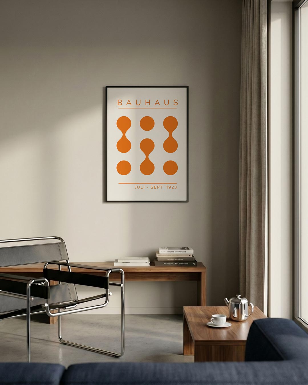 Oranje cirkelpatroon Poster