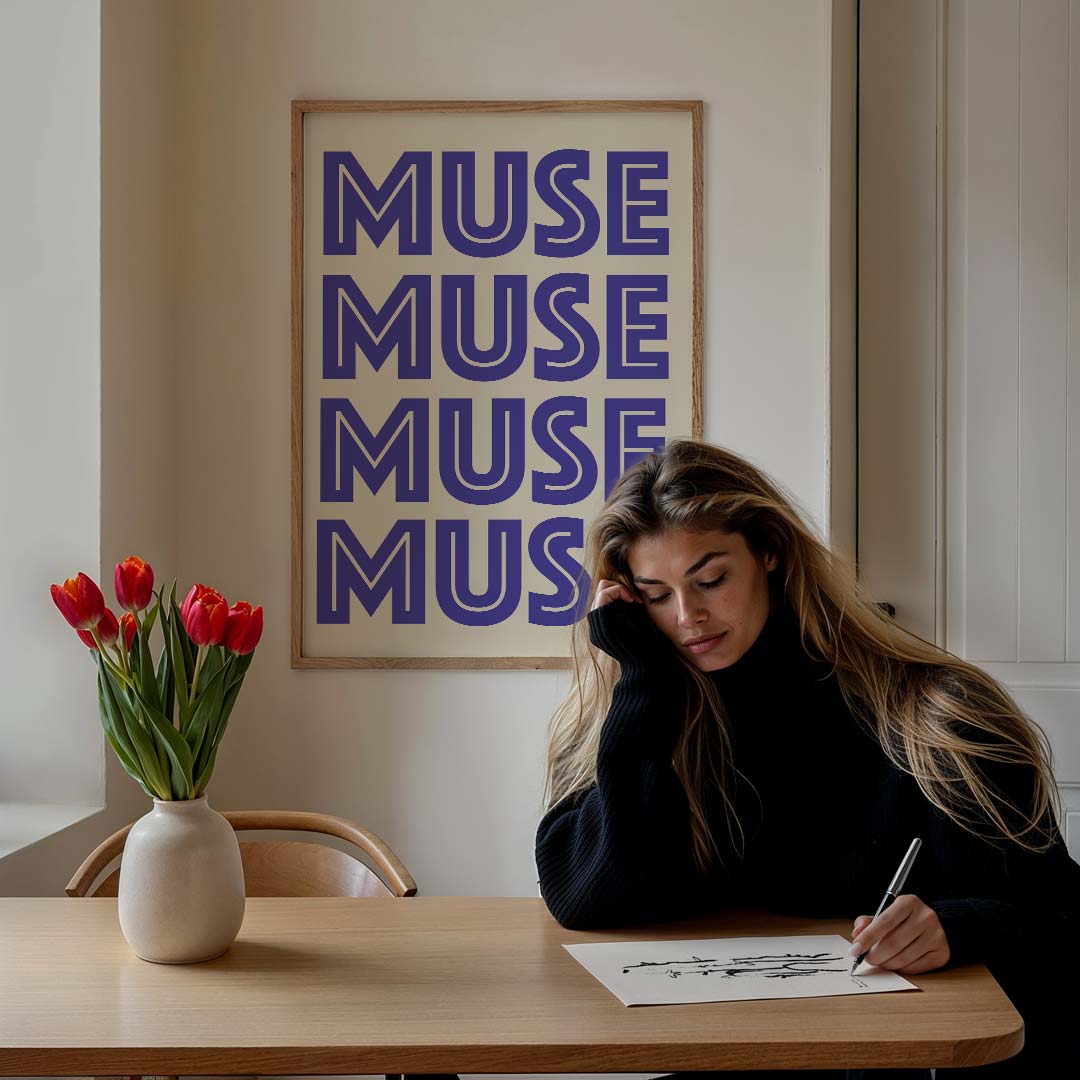 Inspirerende Muse Poster-WallArtistic