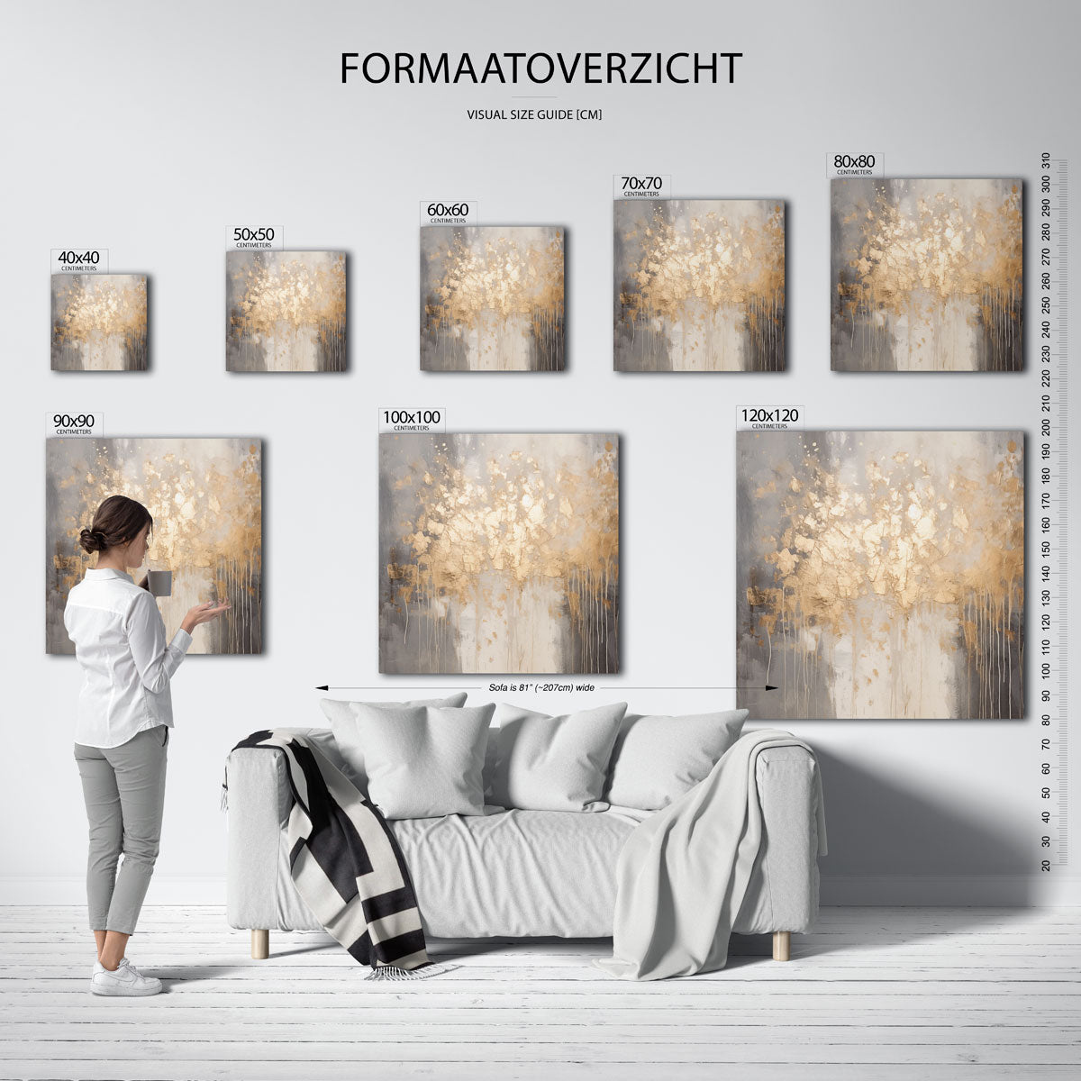Abstracte gouden textuur Poster
