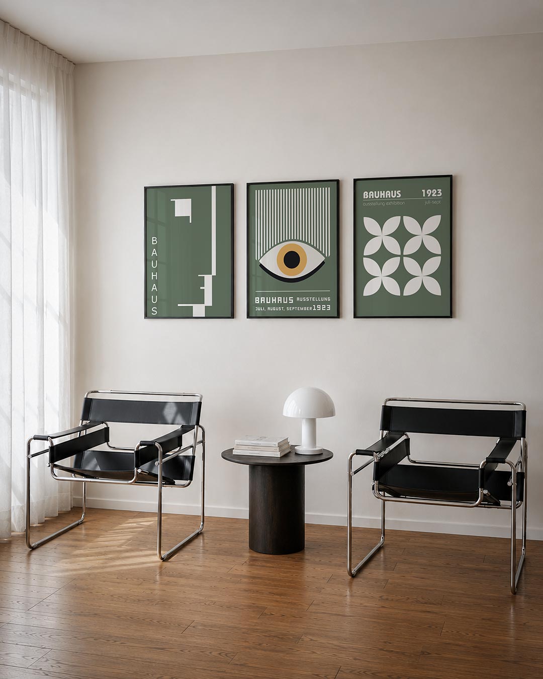 Strakke lijnenspel Posterset