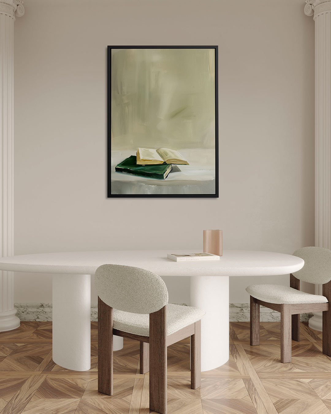 Boeken op tafel Kunstwerk