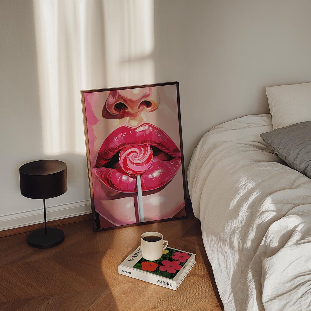 Verleidelijke Lippen Poster-WallArtistic