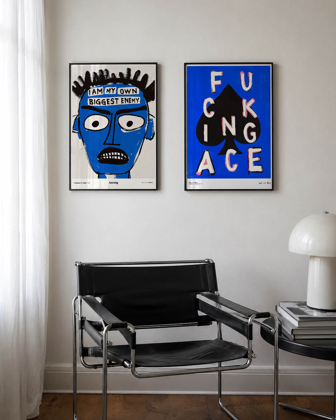 Expressieve gezichtsuitdrukking Posterset