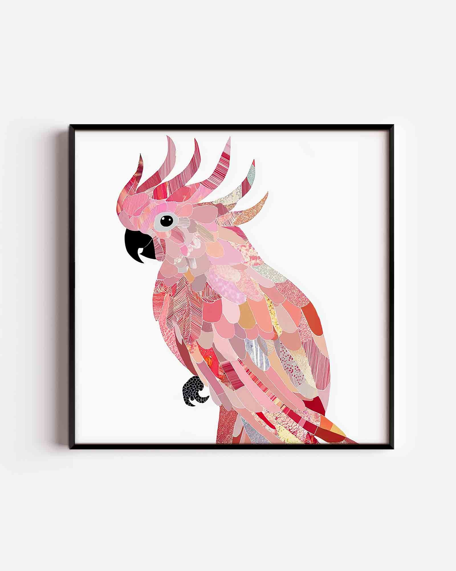 Papegaai in roze tinten Poster