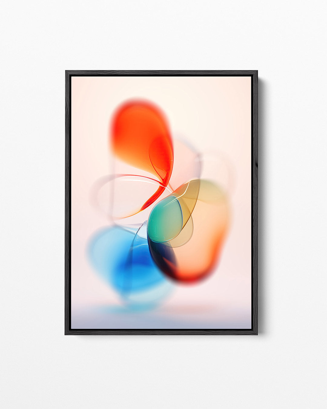 Vloeiende kleurencompositie Kunstwerk