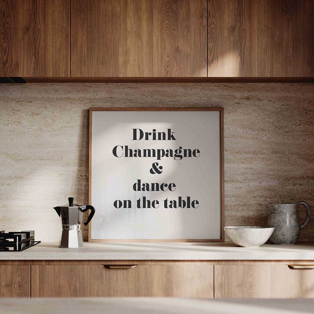 Drink champagne Poster