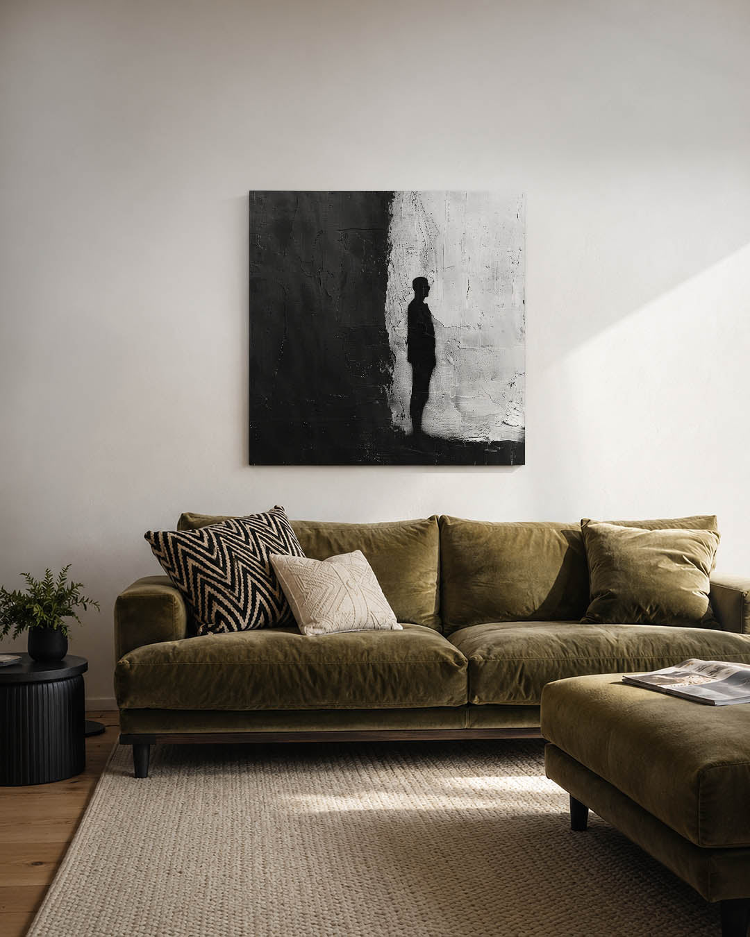 Silhouet contrast Kunstwerk
