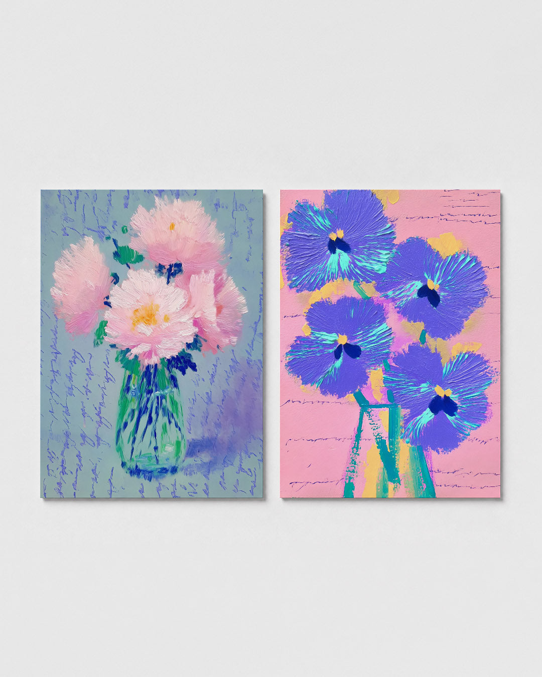 Bloemrijke kleuren Posterset
