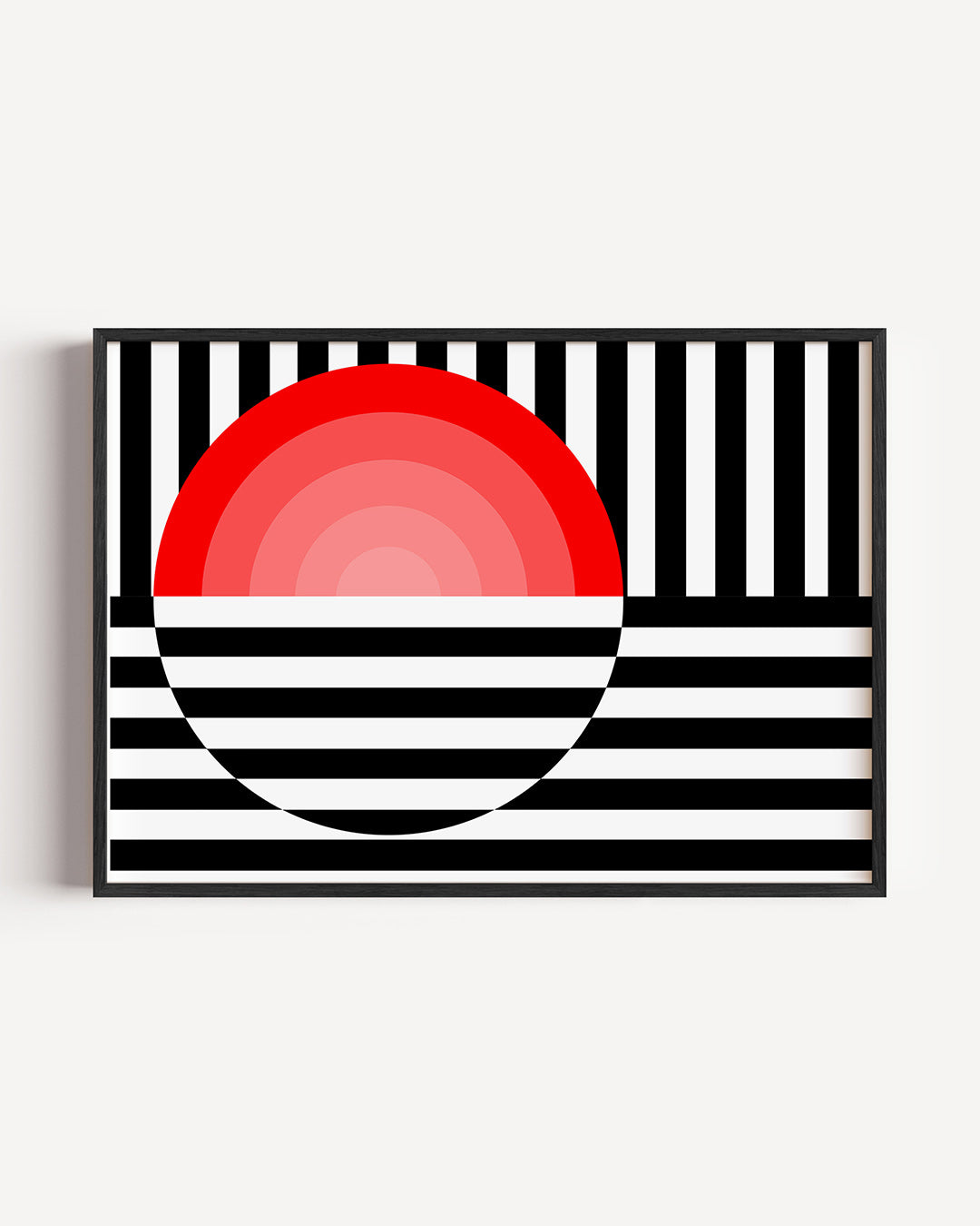 Lijnen en cirkel Poster