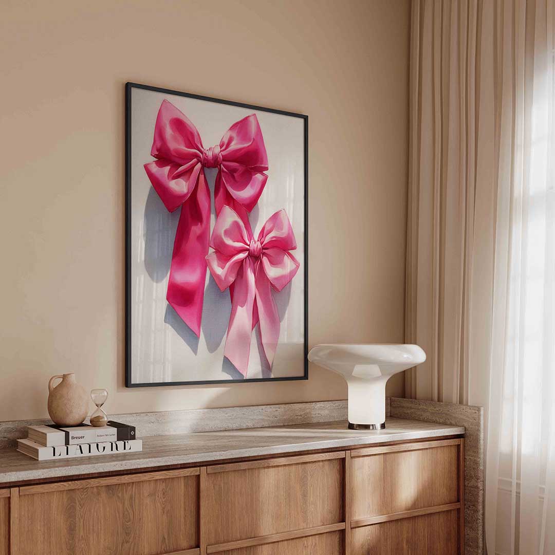 Roze strikken Poster