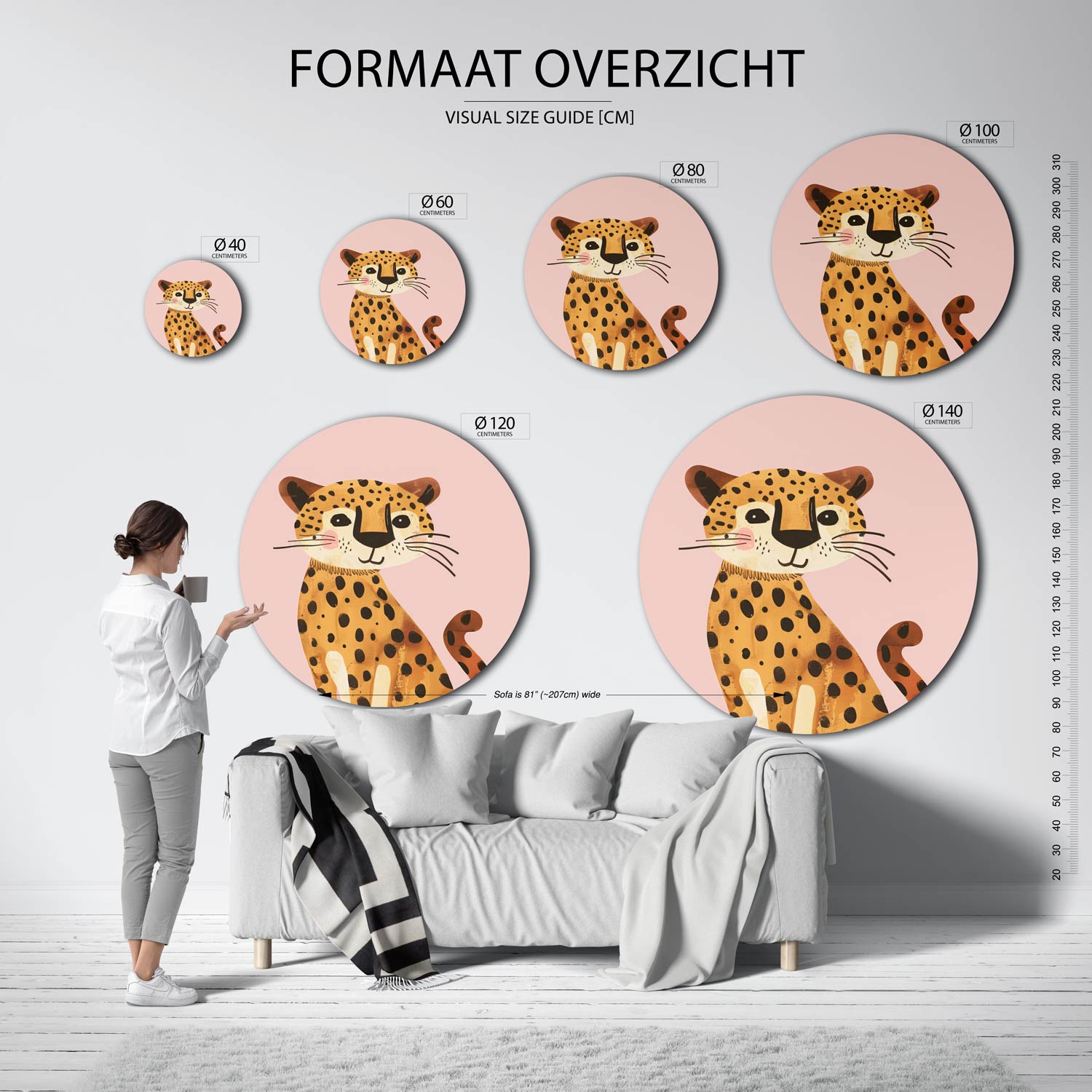Lachende luipaard Muurcirkel