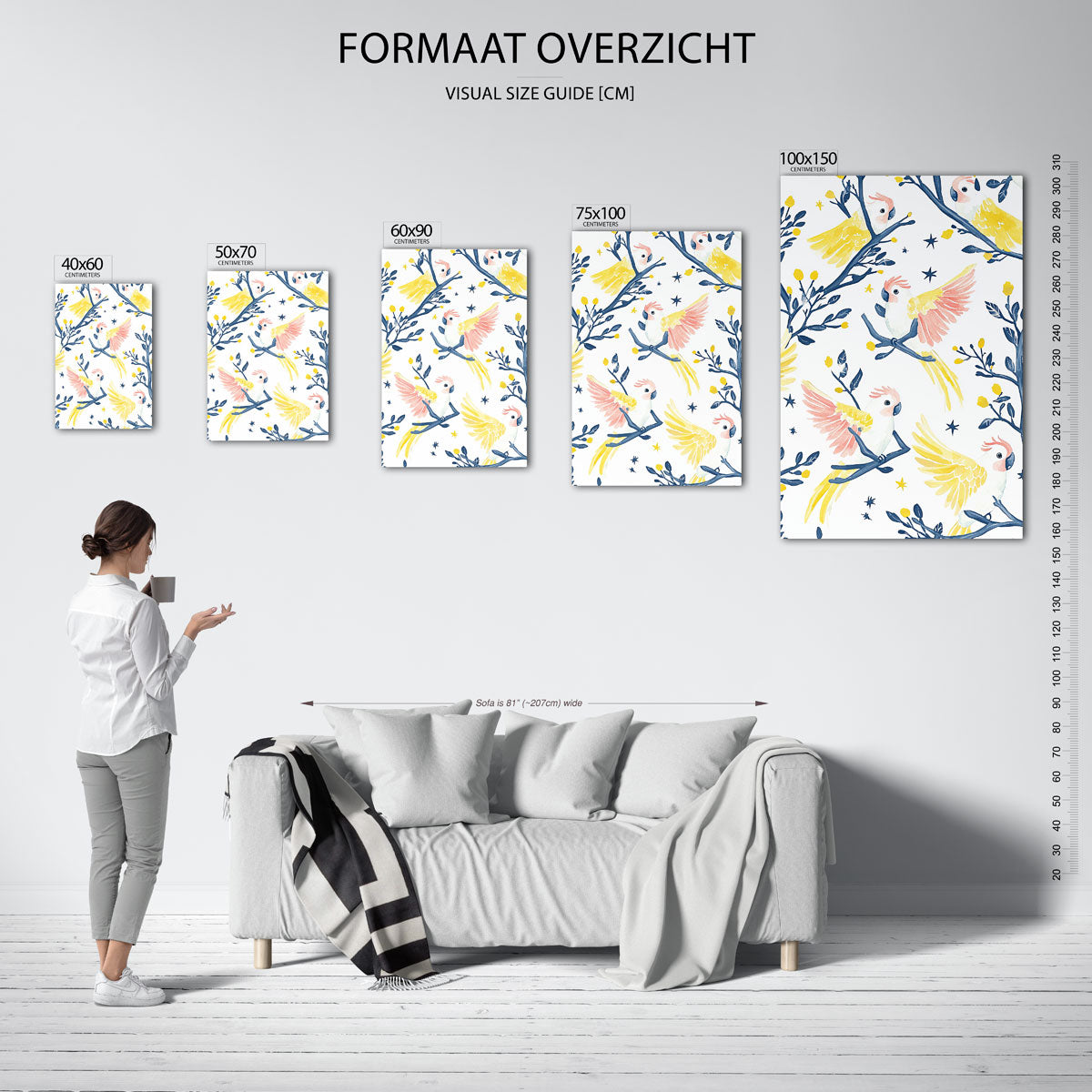 Vrolijke vogels Kunstwerk