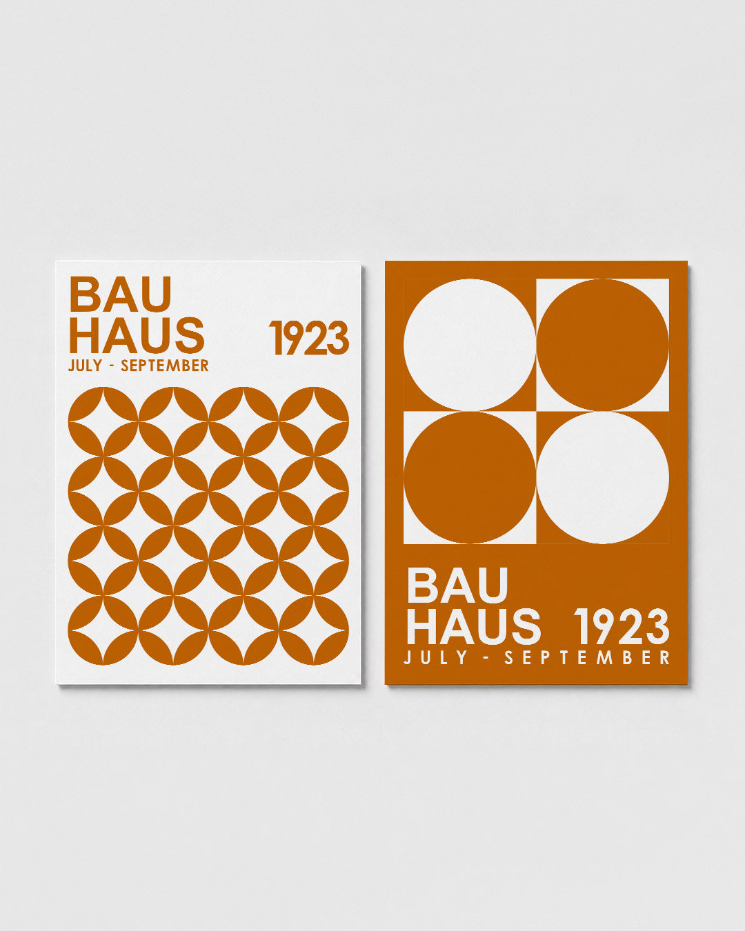 Cirkelpatroon en typografie Posterset