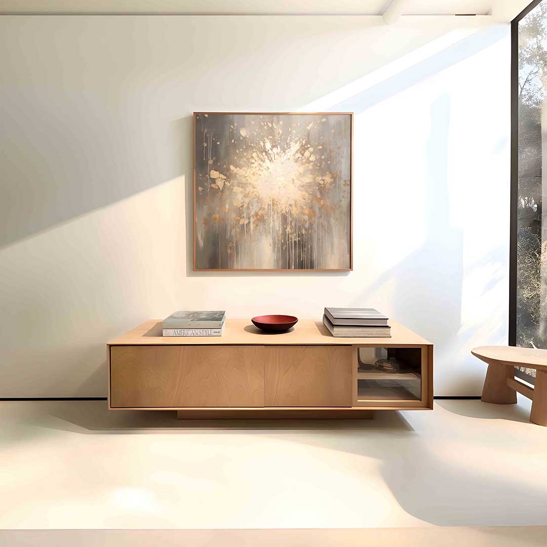 Explosieve gouden spatten Poster