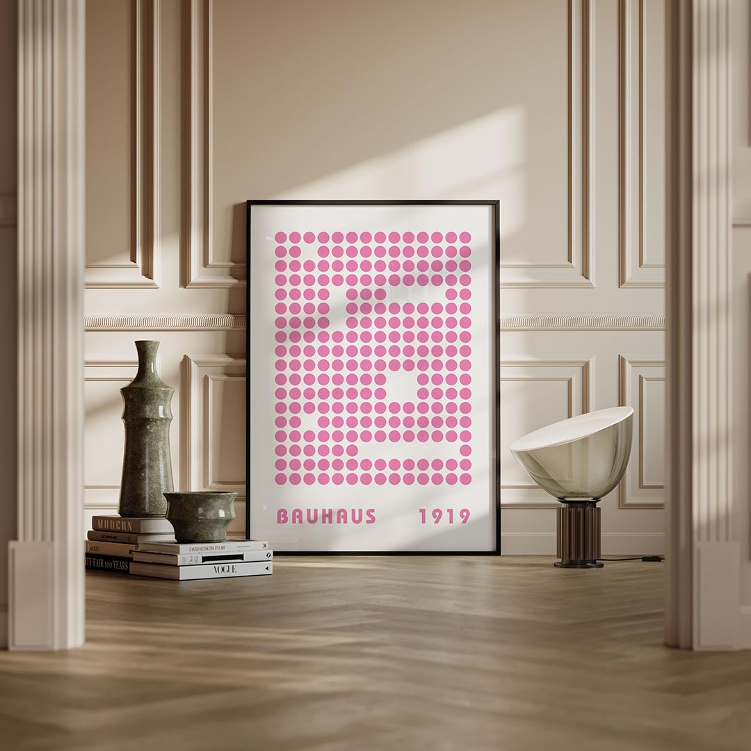 Cirkelpatroon en typografie Poster