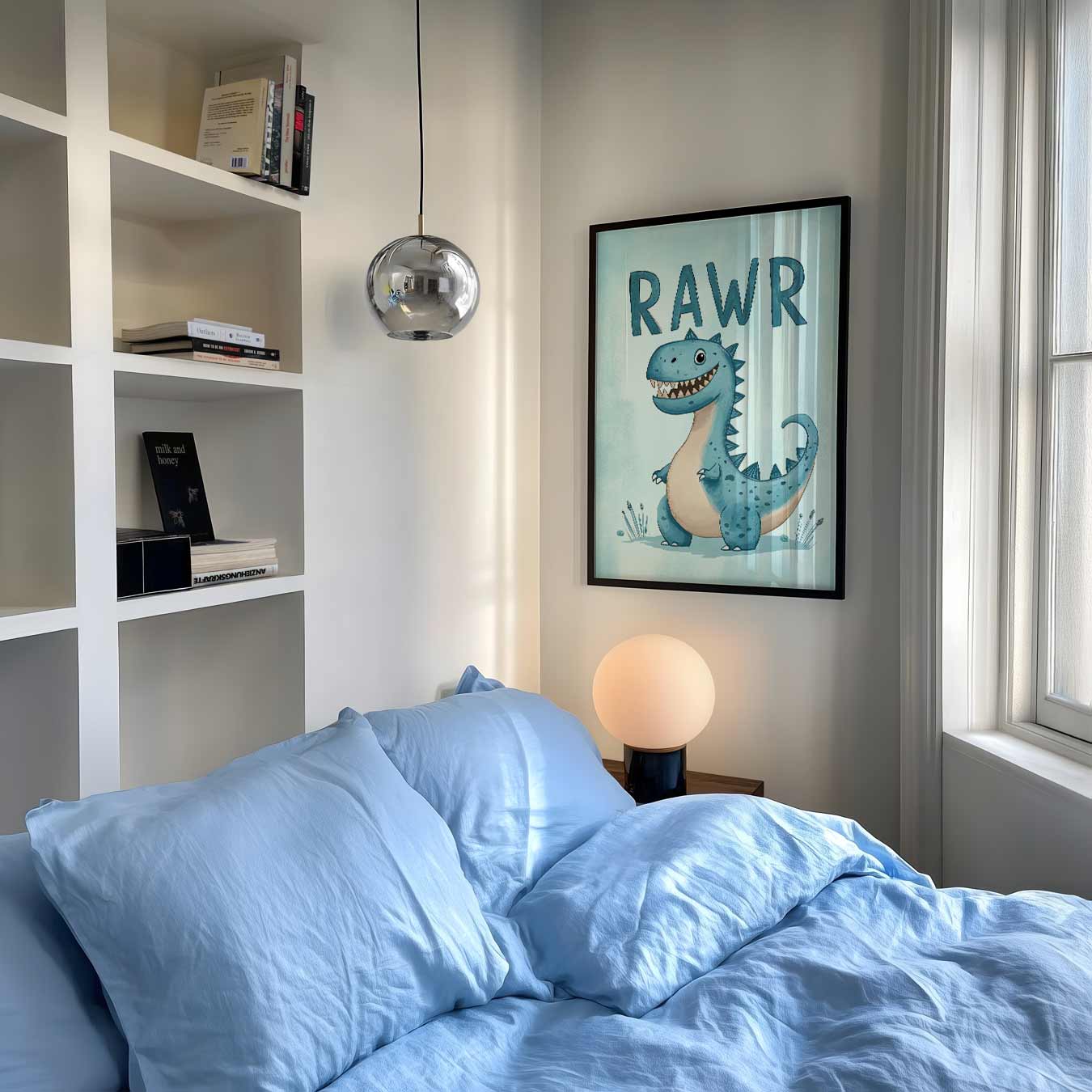 Schattige Dino "Rawr" Poster-WallArtistic
