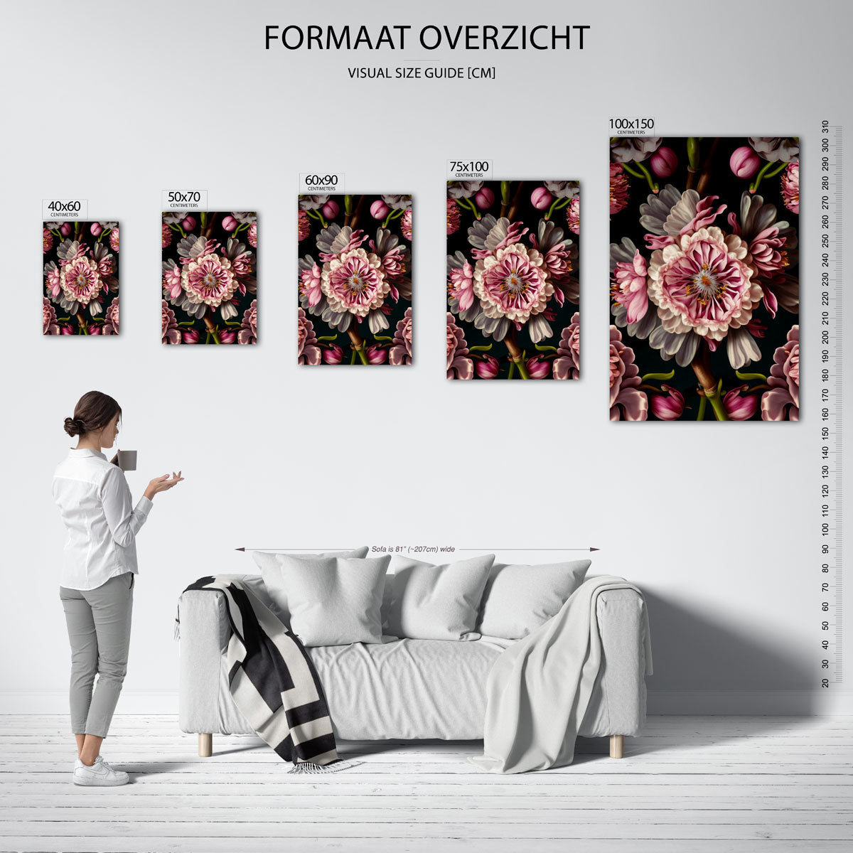 Bloemrijke harmonie Kunstwerk