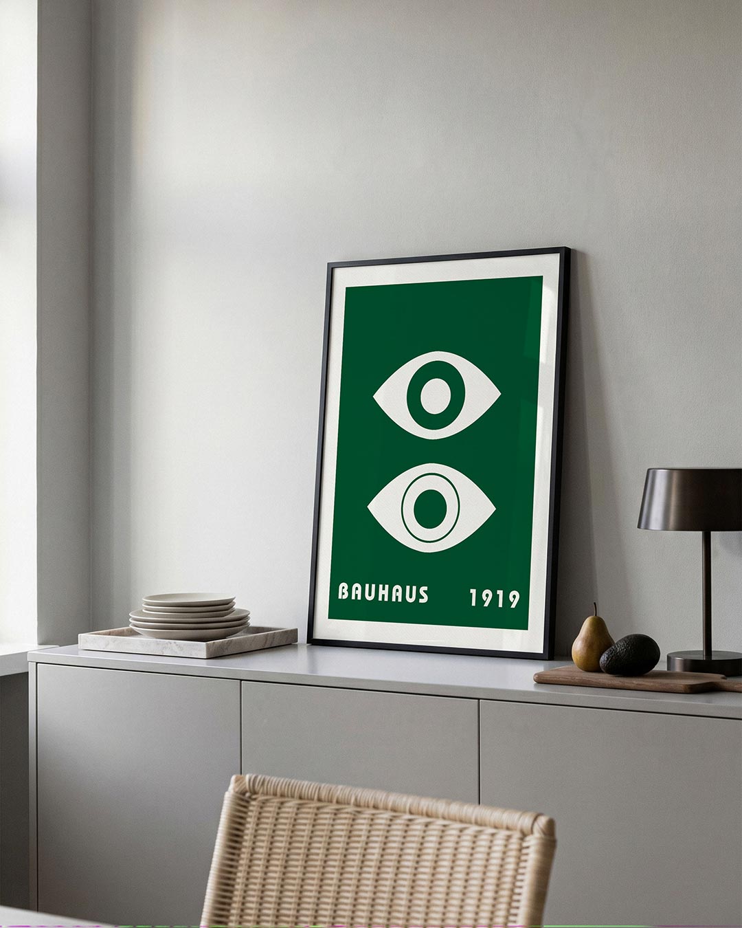 Oogvormen en tekst Poster
