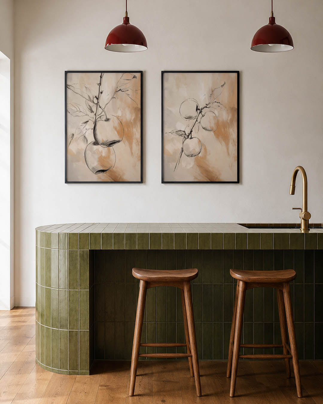 Natuurlijke lijnen Posterset