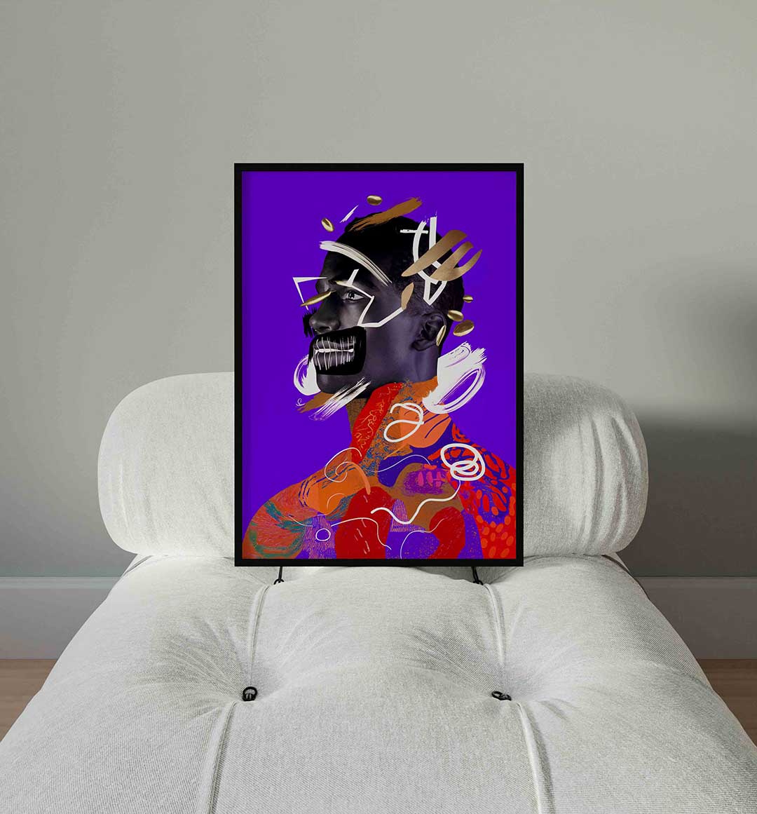 Abstracte gezichten Poster