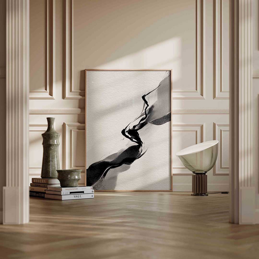 Abstracte zwart wit Poster