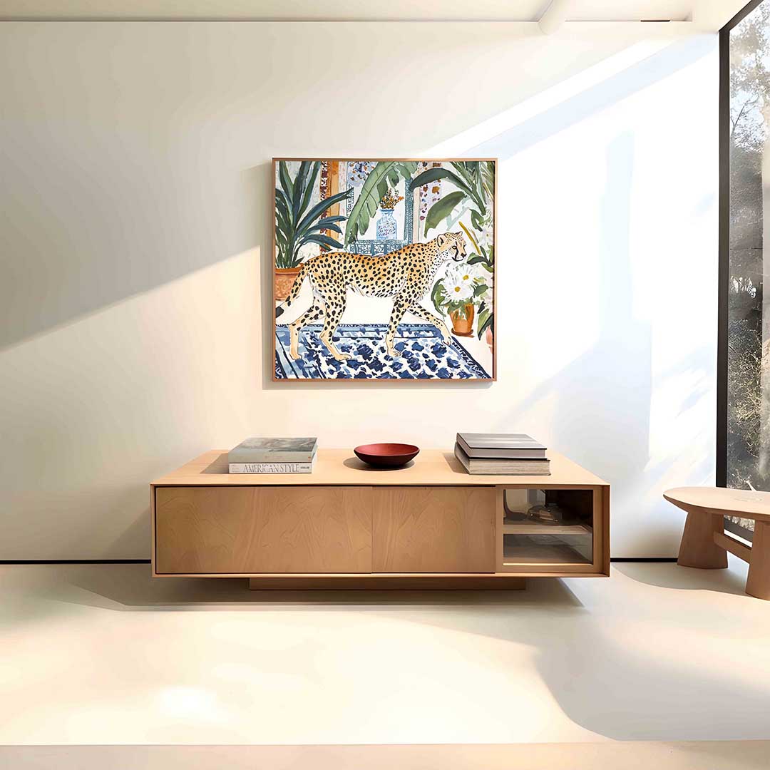 Luipaard en planten Poster