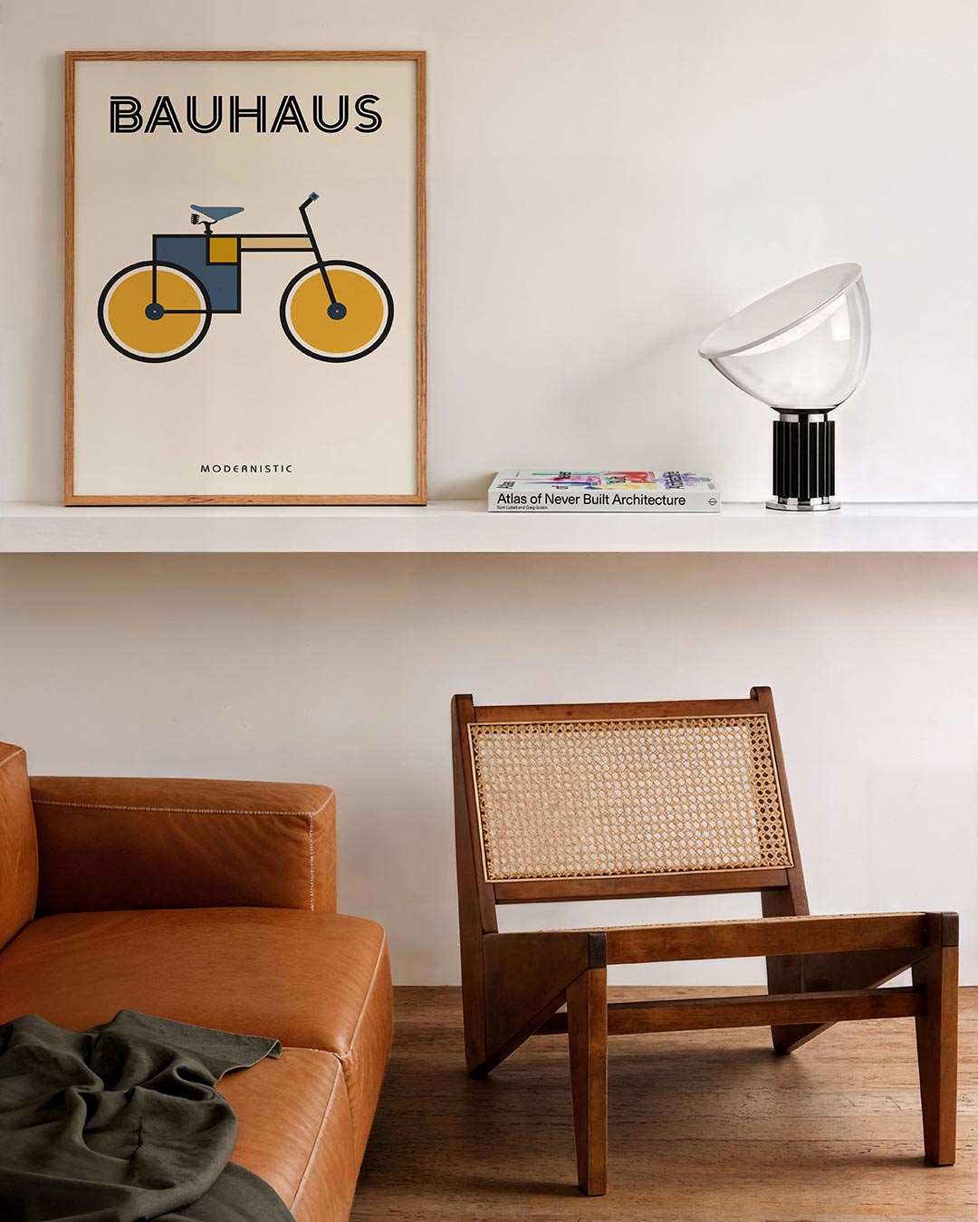 Fiets en kleurvlakken Poster