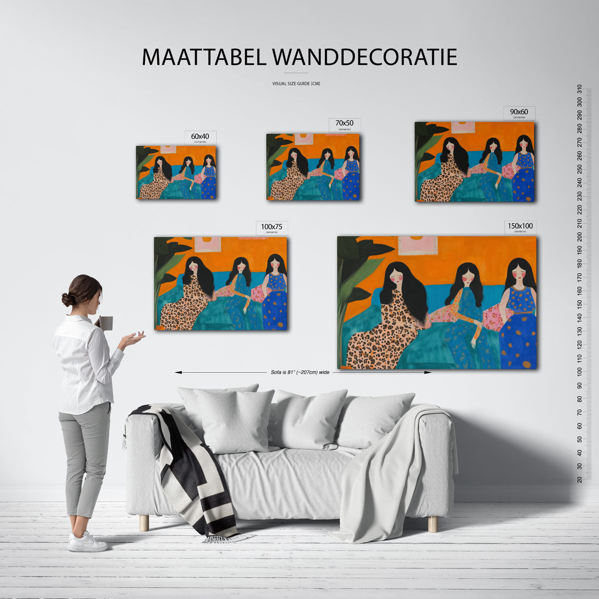 Vrolijke figuren Kunstwerk