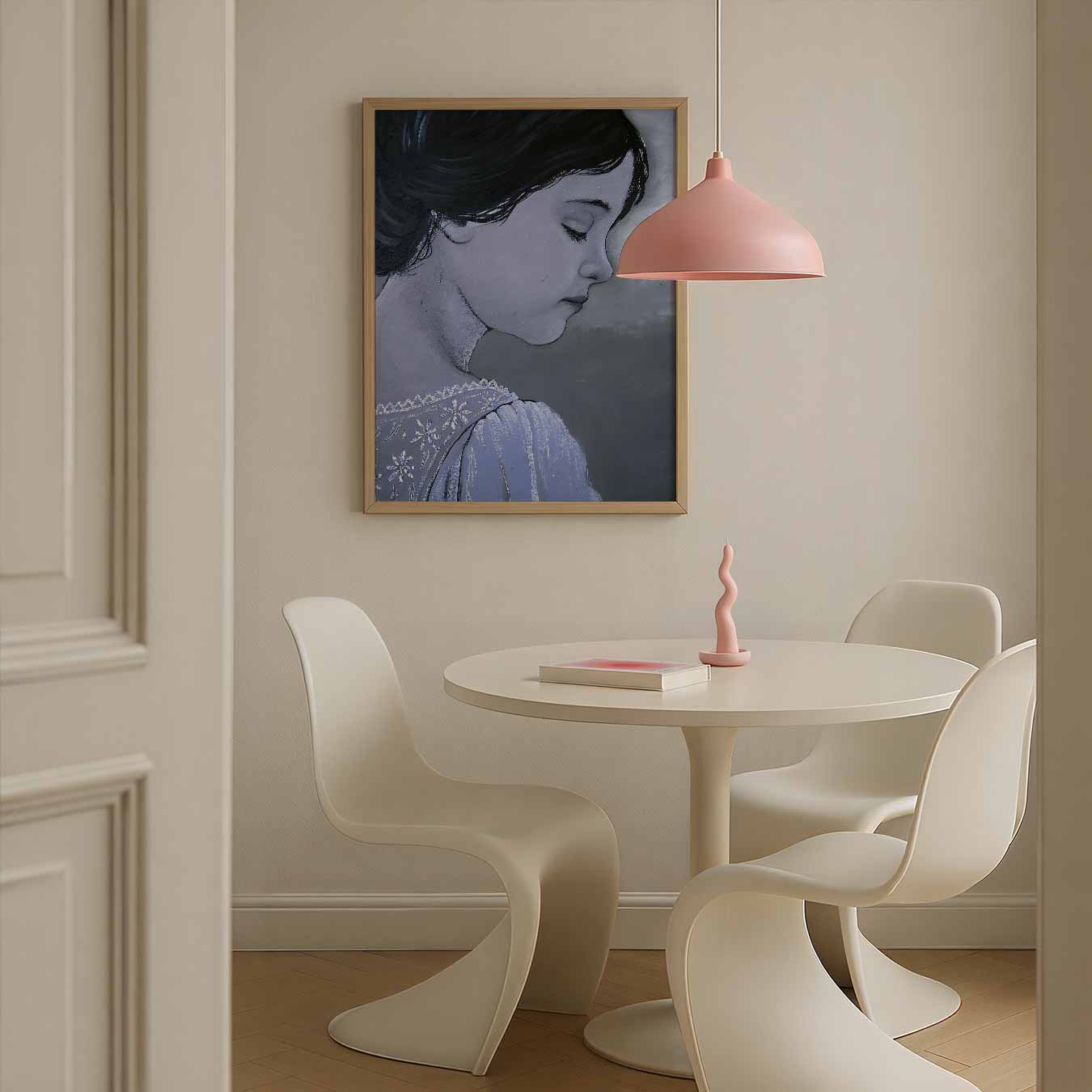 Dromerige meisjesportret poster-WallArtistic